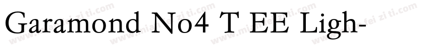 Garamond No4 T EE Ligh字体转换